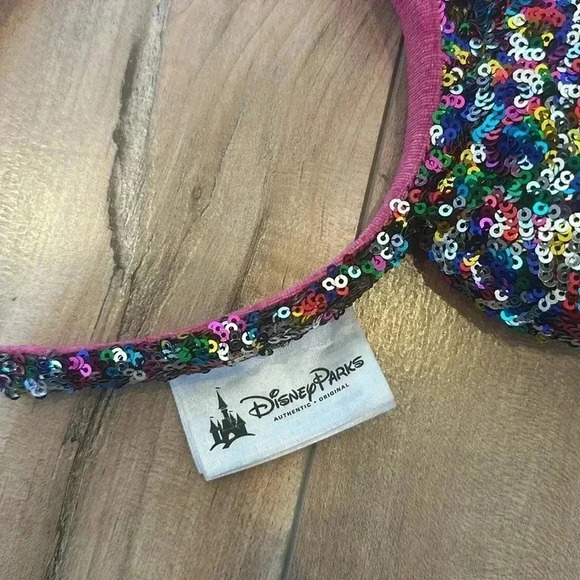 4/$25 Disney Parks Disneyland Birthday Minnie Ears Sequins Pink - Picture 2 of 4